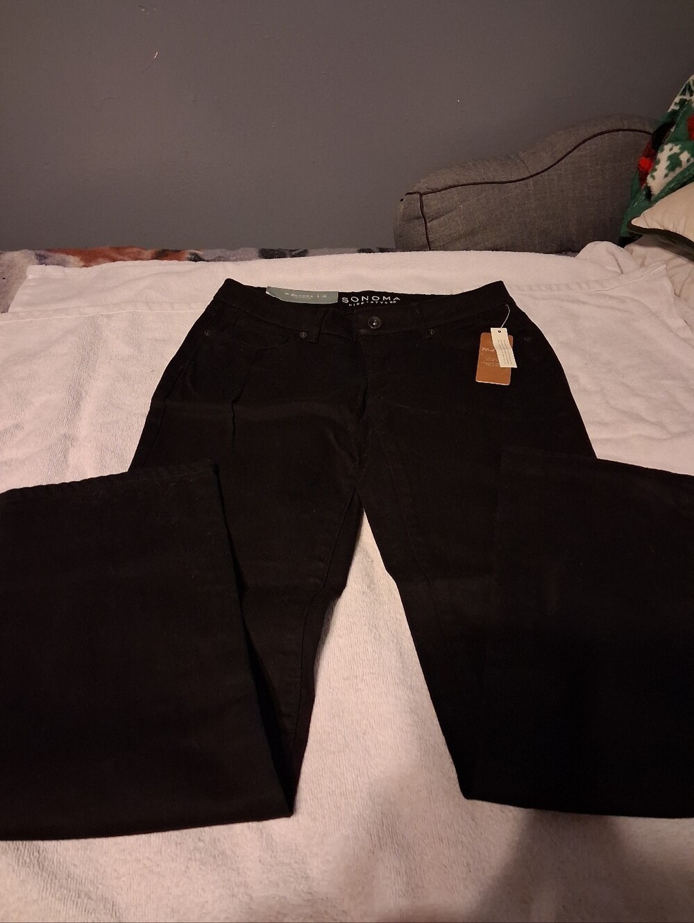 Sonoma Mid Rise Straight Black Jeans - Size 4